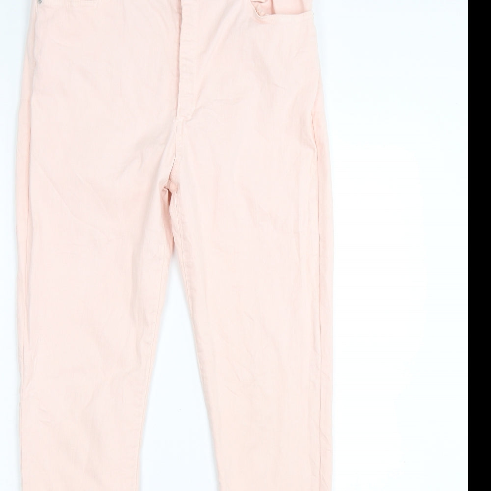 Mango Womens Pink  Denim Skinny Jeans Size 14 L31 in