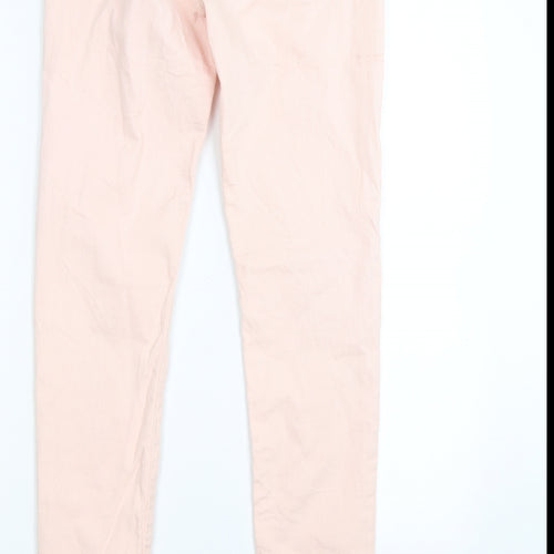 Mango Womens Pink  Denim Skinny Jeans Size 14 L31 in