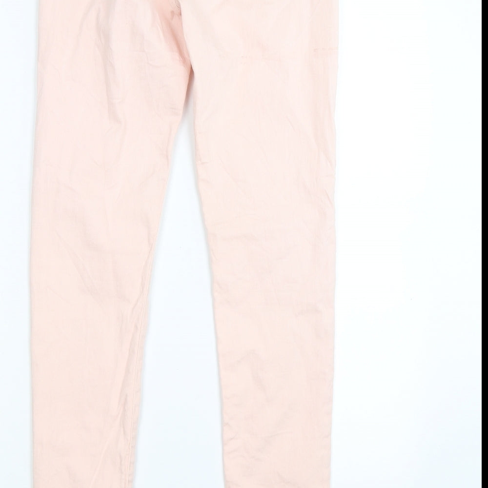 Mango Womens Pink  Denim Skinny Jeans Size 14 L31 in