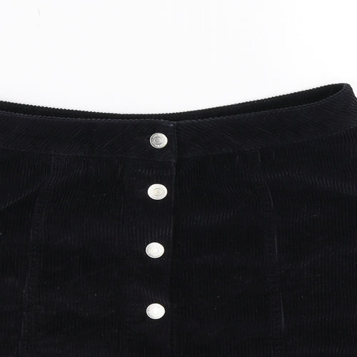 New Look Womens Blue Striped Corduroy Straight & Pencil Skirt Size 8
