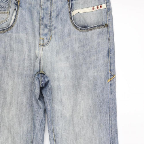 Blue Inc Mens Blue  Denim Straight Jeans Size 34 L32 in