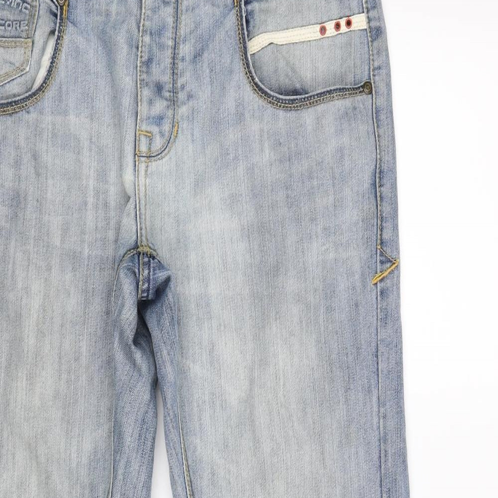 Blue Inc Mens Blue  Denim Straight Jeans Size 34 L32 in
