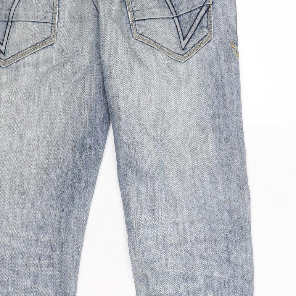 Blue Inc Mens Blue  Denim Straight Jeans Size 34 L32 in