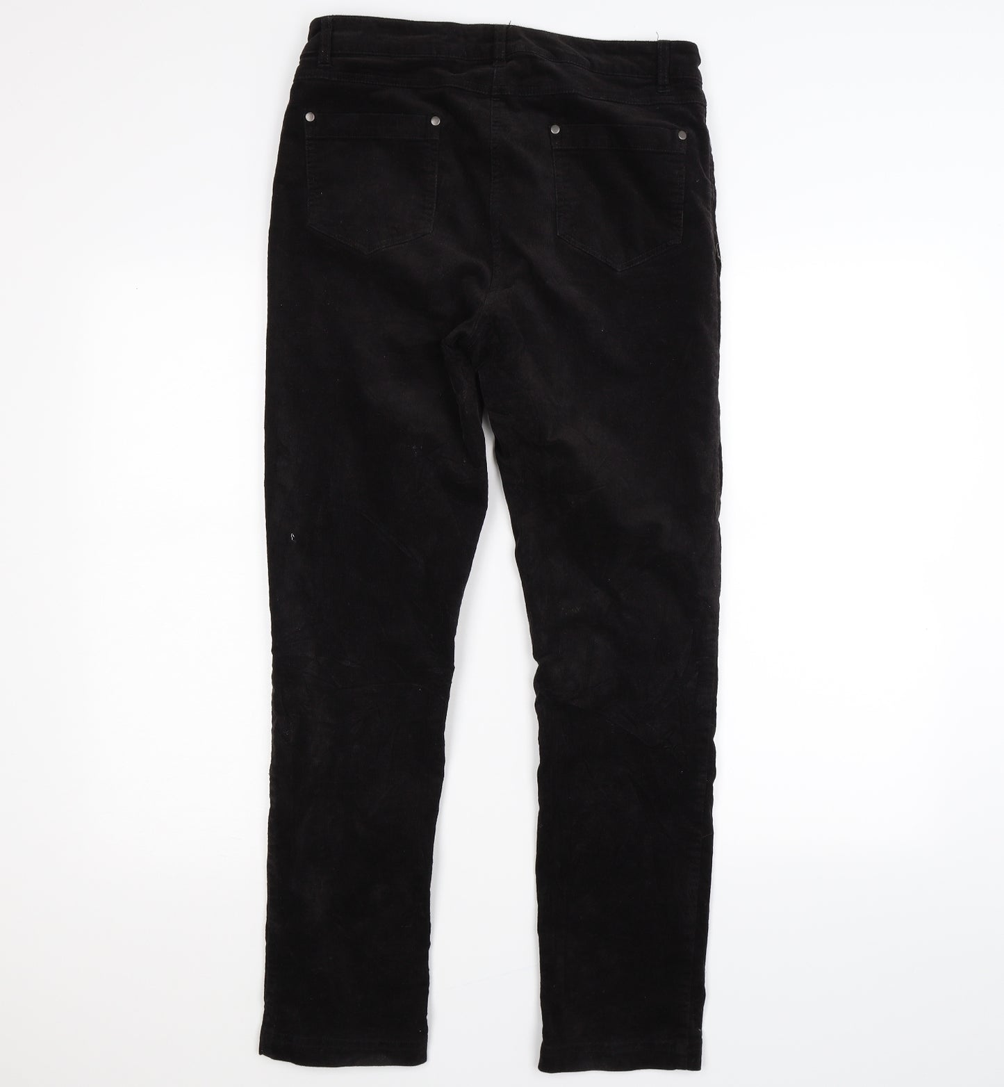 John Lewis Womens Black Striped Corduroy Skinny Jeans Size 10 L28 in