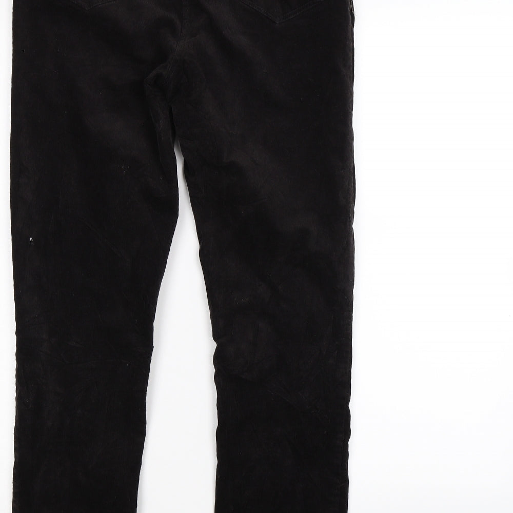 John Lewis Womens Black Striped Corduroy Skinny Jeans Size 10 L28 in