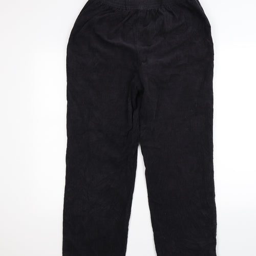 EWM Womens Blue Striped Corduroy Straight Jeans Size 14 L25 in