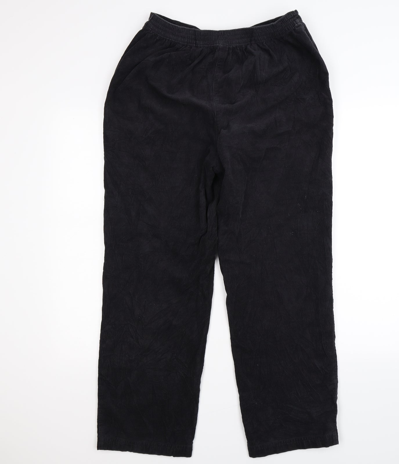 EWM Womens Blue Striped Corduroy Straight Jeans Size 14 L25 in