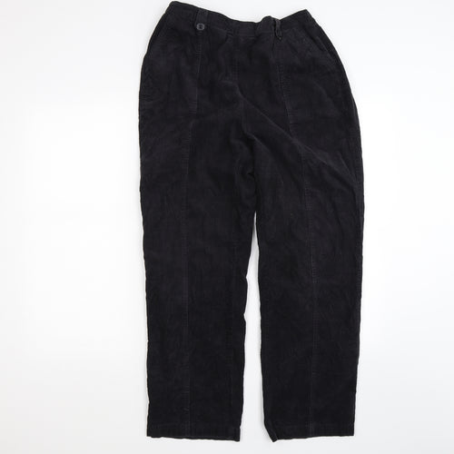 EWM Womens Blue Striped Corduroy Straight Jeans Size 14 L25 in