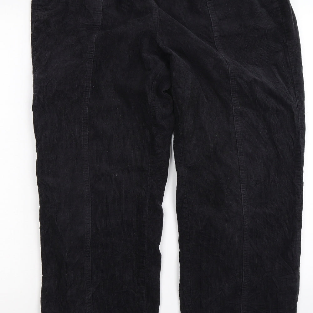 EWM Womens Blue Striped Corduroy Straight Jeans Size 14 L25 in