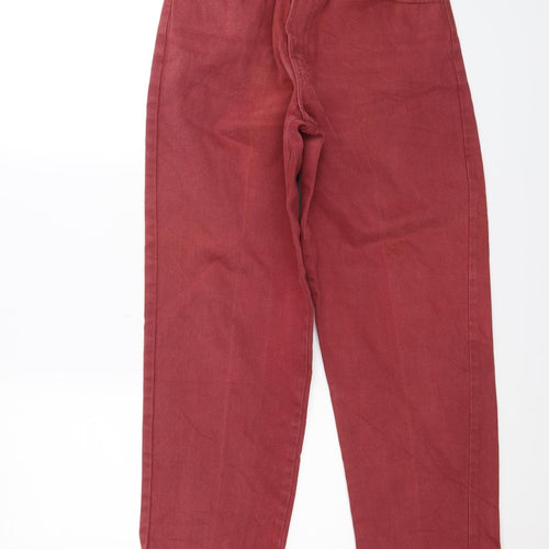 amigos Womens Red  Denim Tapered Jeans Size 14 L29 in