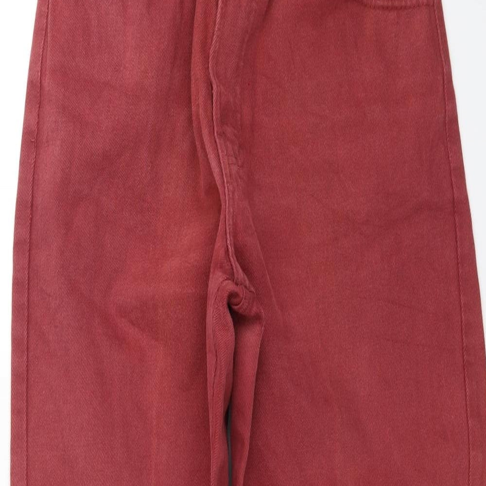 amigos Womens Red  Denim Tapered Jeans Size 14 L29 in