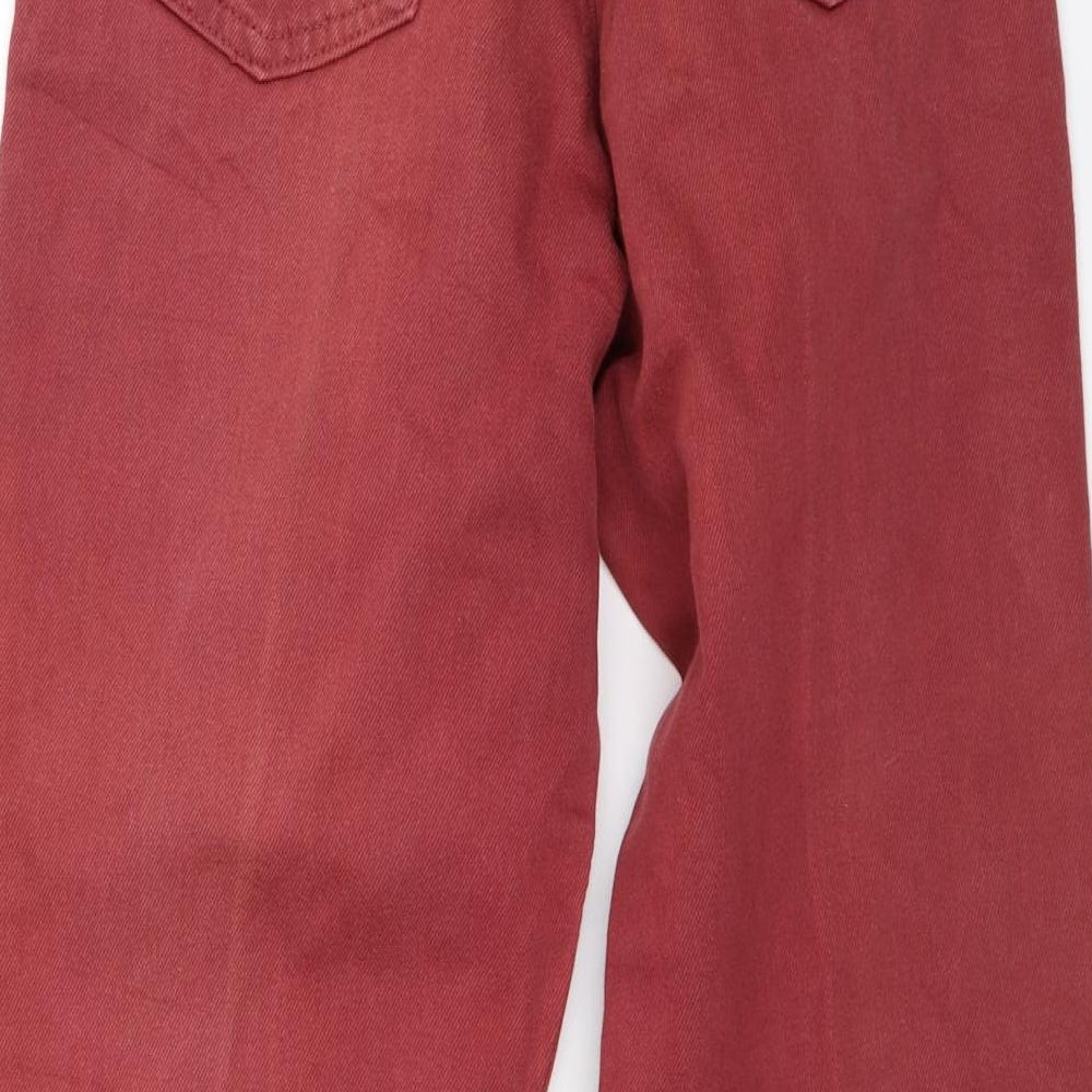 amigos Womens Red  Denim Tapered Jeans Size 14 L29 in
