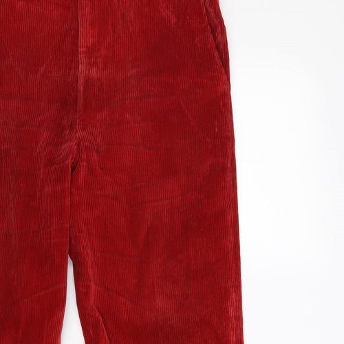 House of Bruar Mens Red Striped Corduroy Trousers  Size 36 L32 in