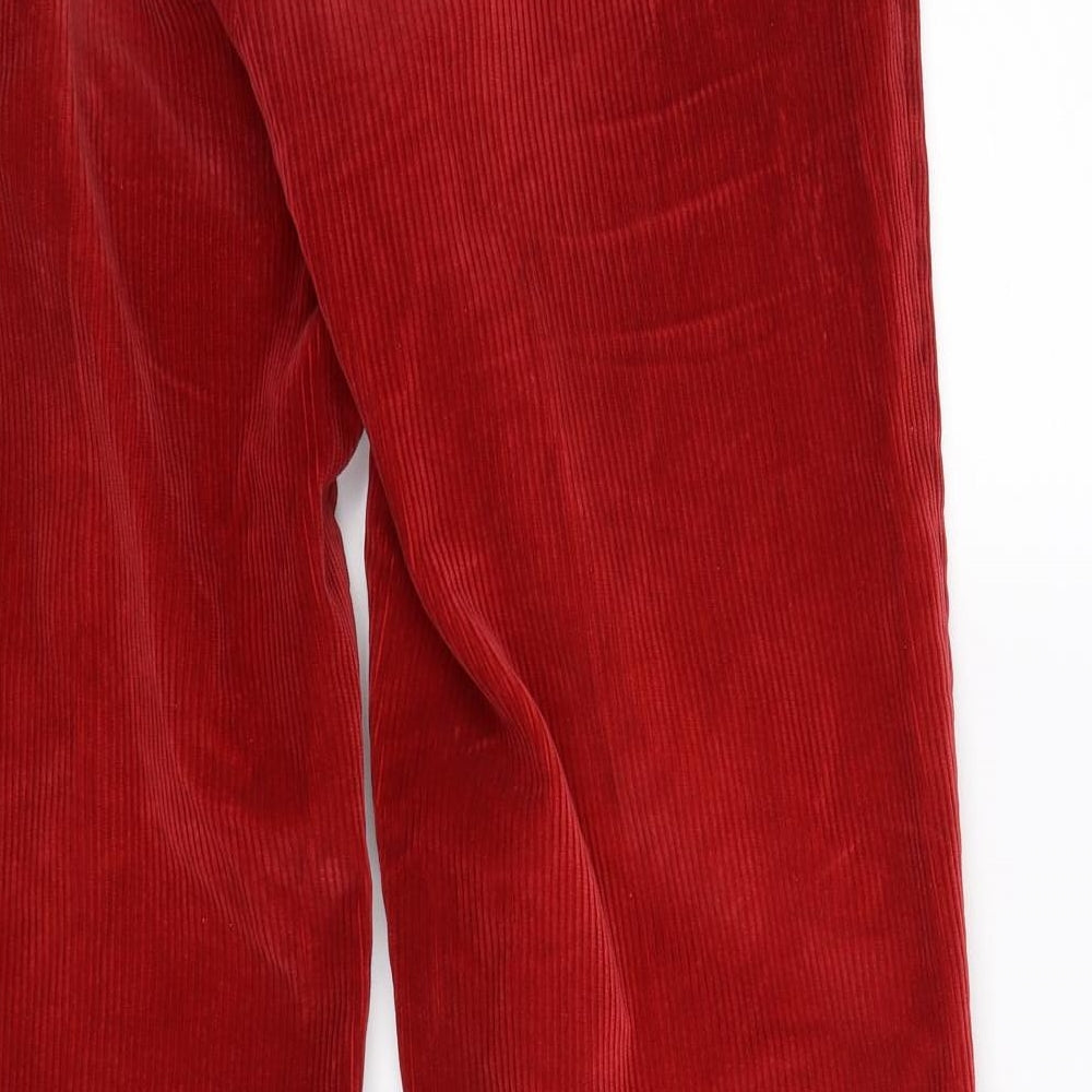 House of Bruar Mens Red Striped Corduroy Trousers  Size 36 L32 in