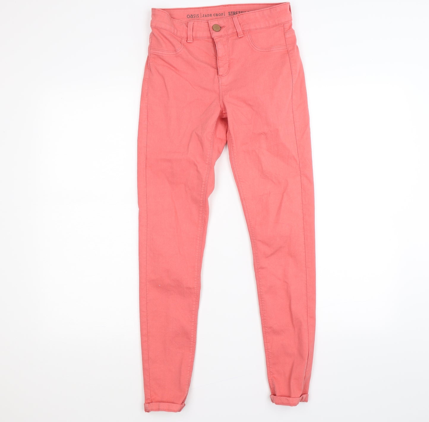 Oasis Womens Pink  Denim Jegging Leggings Size 8 L27 in