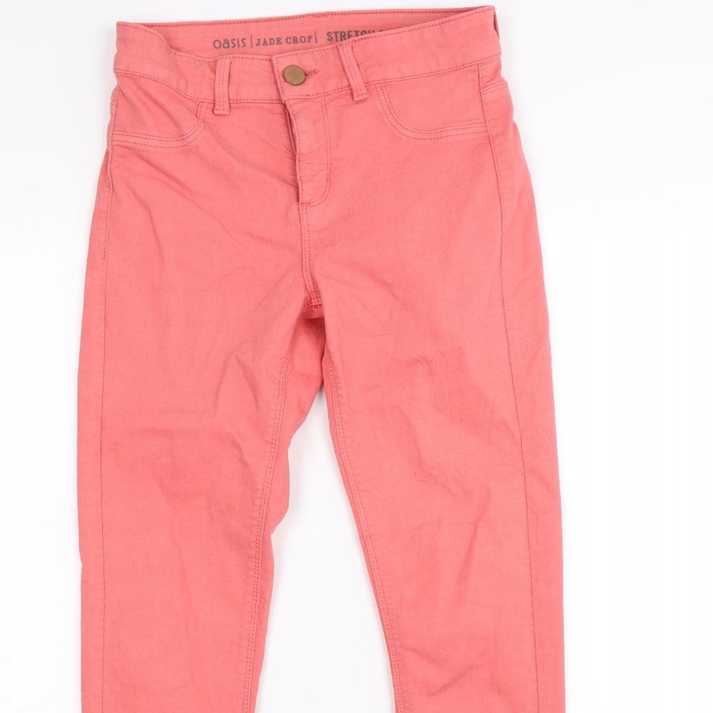 Oasis Womens Pink  Denim Jegging Leggings Size 8 L27 in