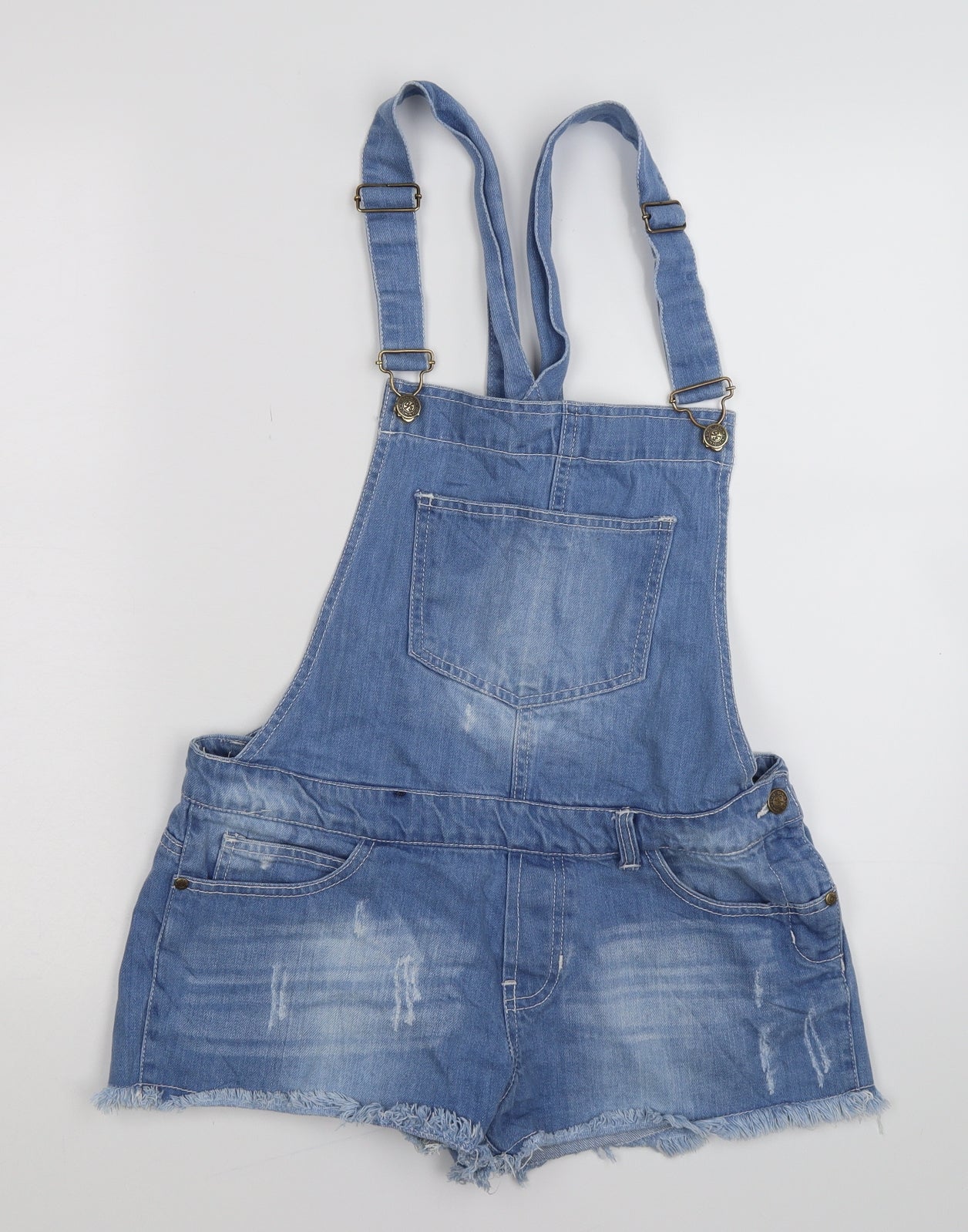 denim state Womens Blue  Denim Dungaree One-Piece Size 12