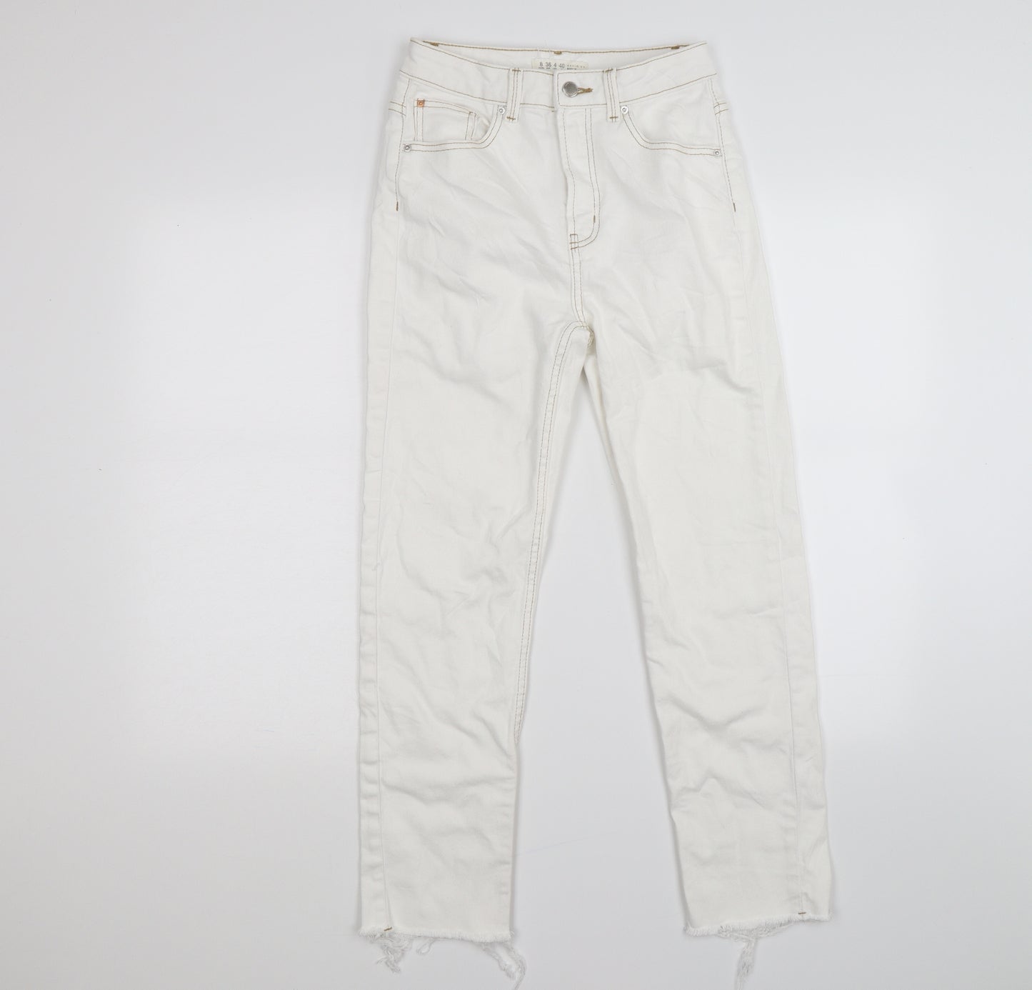 denim co Womens White  Denim Skinny Jeans Size 8 L26 in
