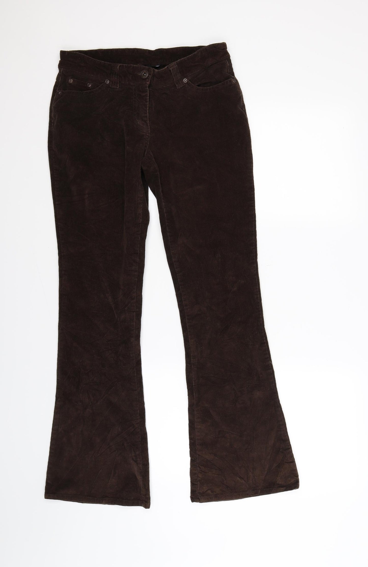Dorothy Perkins Womens Brown  Corduroy Bootcut Jeans Size 10 L30 in