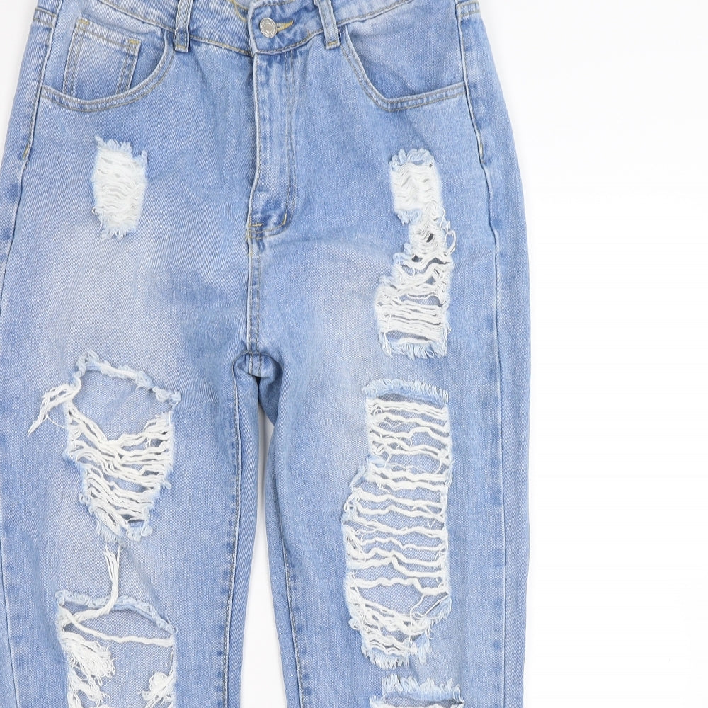 SheIn Womens Blue  Denim Mom Jeans Size L L26 in