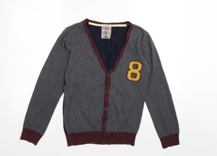 Cedar Wood State Mens Grey Knit Cardigan Jumper Size XS