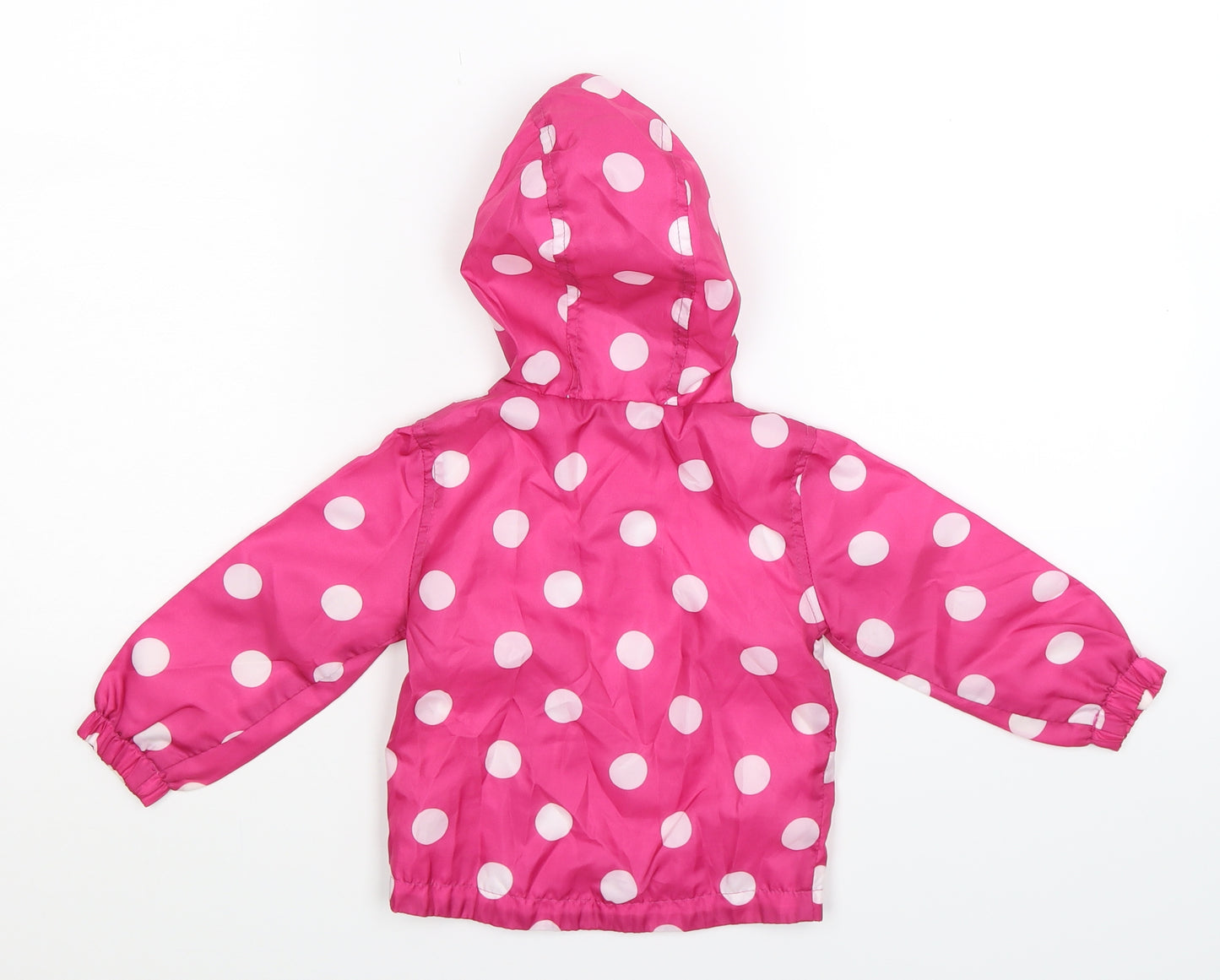 TU Girls Pink Polka Dot  Rain Coat Coat Size 6-9 Months