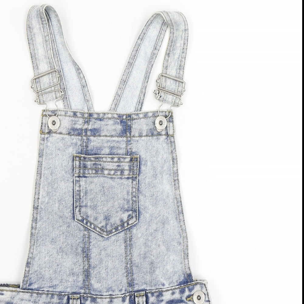 denim co Girls Blue  Denim Dungaree One-Piece Size 10 Years