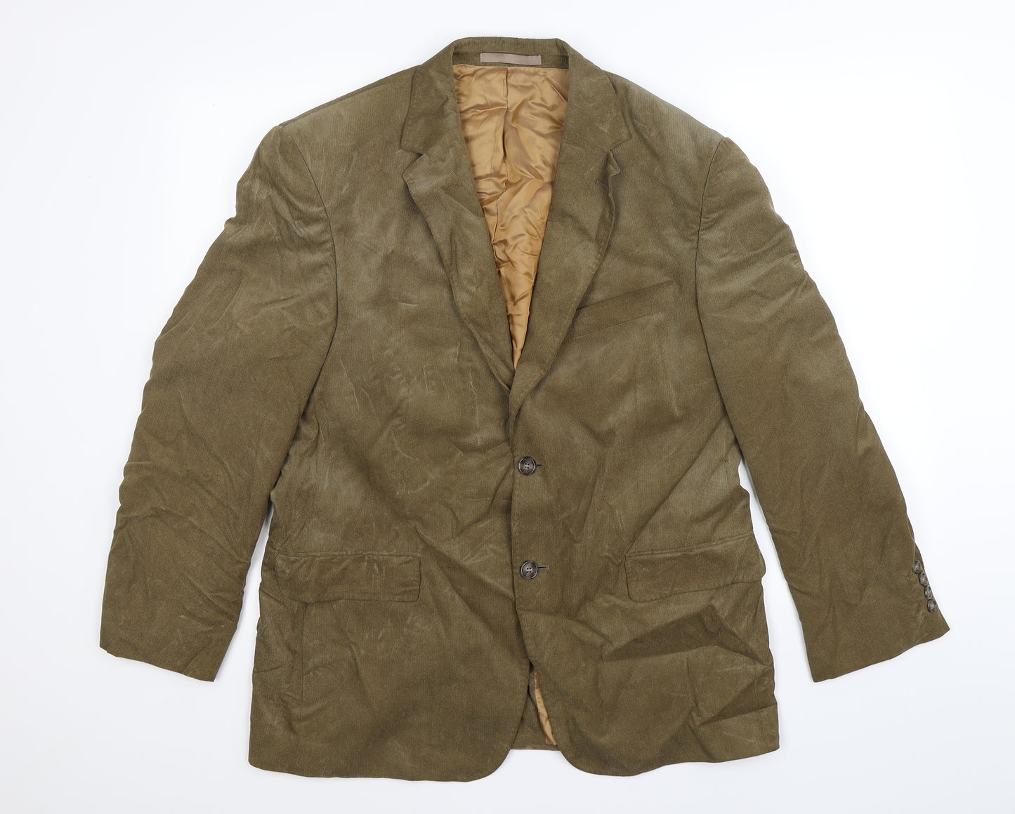 Marks and Spencer Mens Brown Striped Corduroy Jacket Blazer Size 40