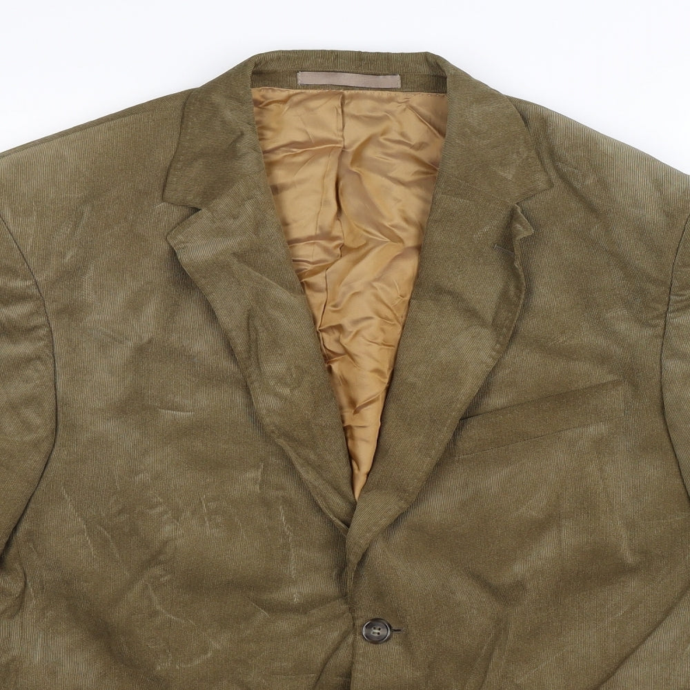 Marks and Spencer Mens Brown Striped Corduroy Jacket Blazer Size 40