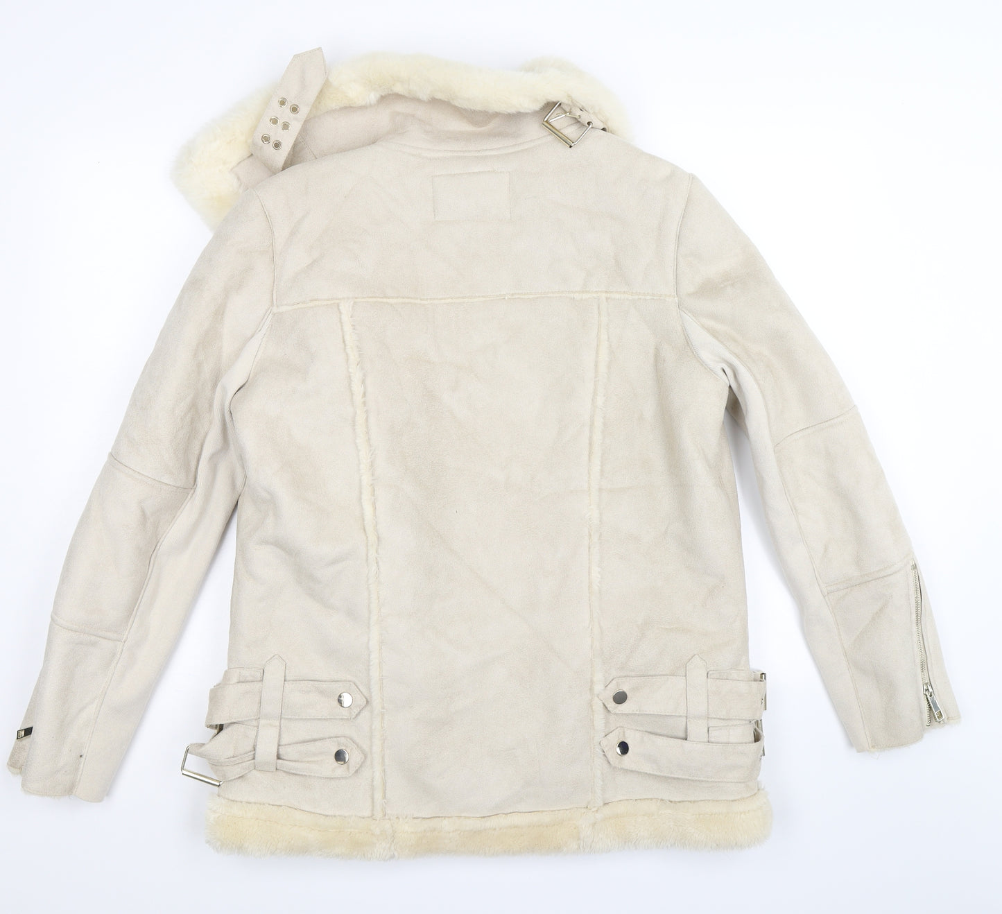 River Island Womens Beige  Velour Jacket  Size 16