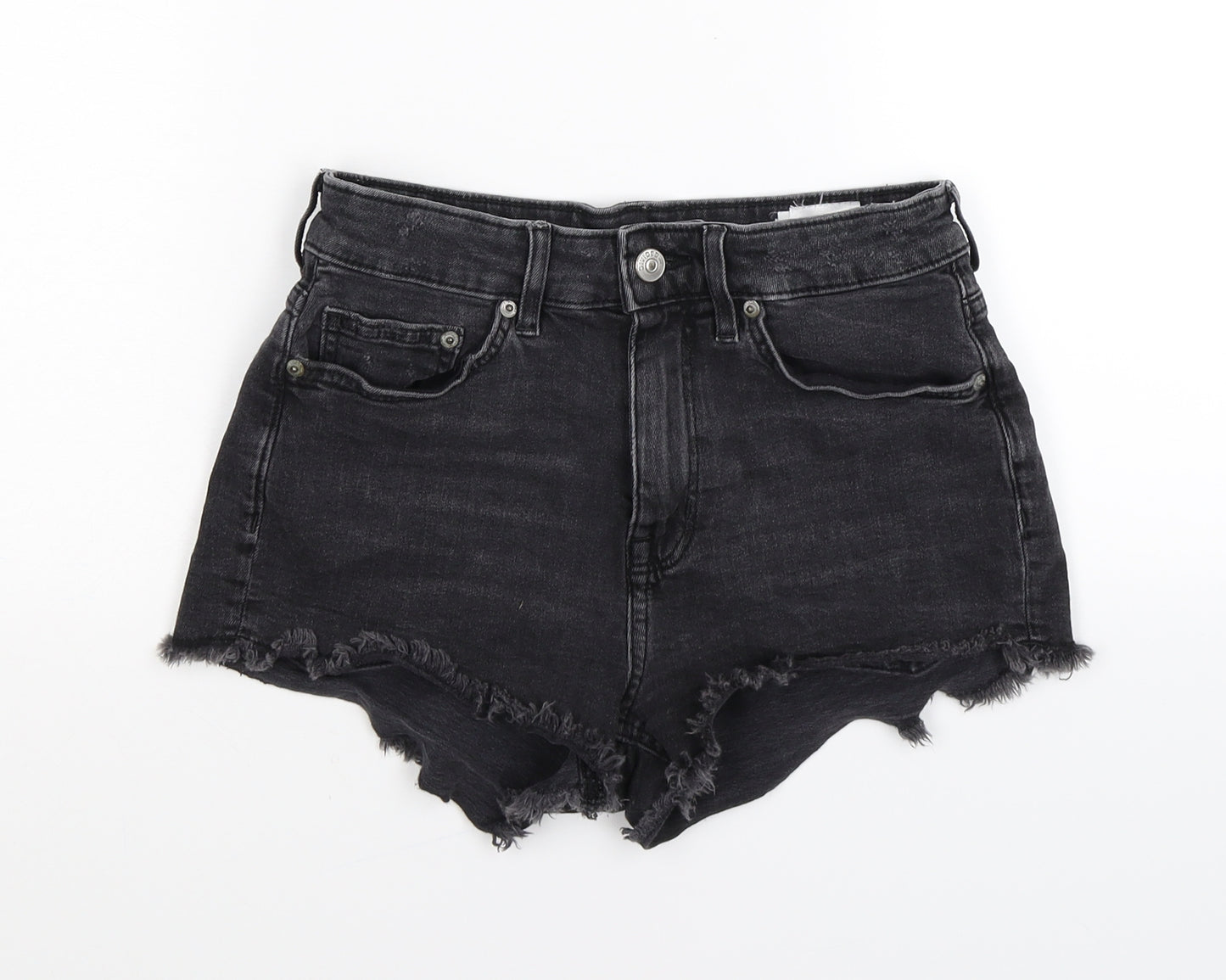 Divided Womens Black  Denim Cut-Off Shorts Size 8