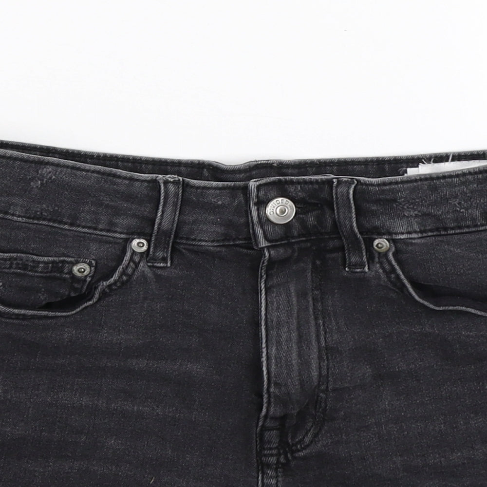 Divided Womens Black  Denim Cut-Off Shorts Size 8