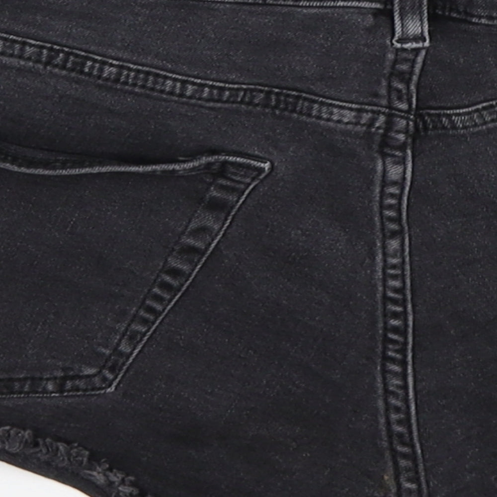 Divided Womens Black  Denim Cut-Off Shorts Size 8