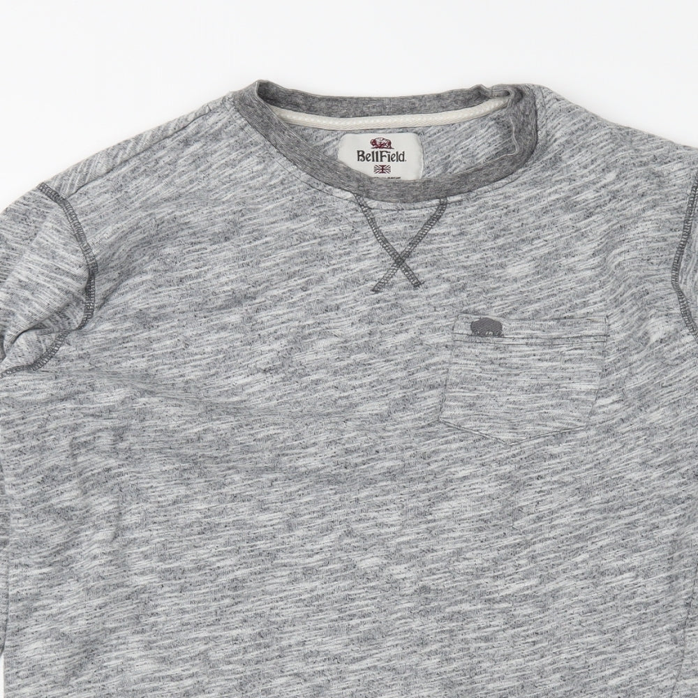 Bellfield Mens Grey   Pullover Sweatshirt Size M