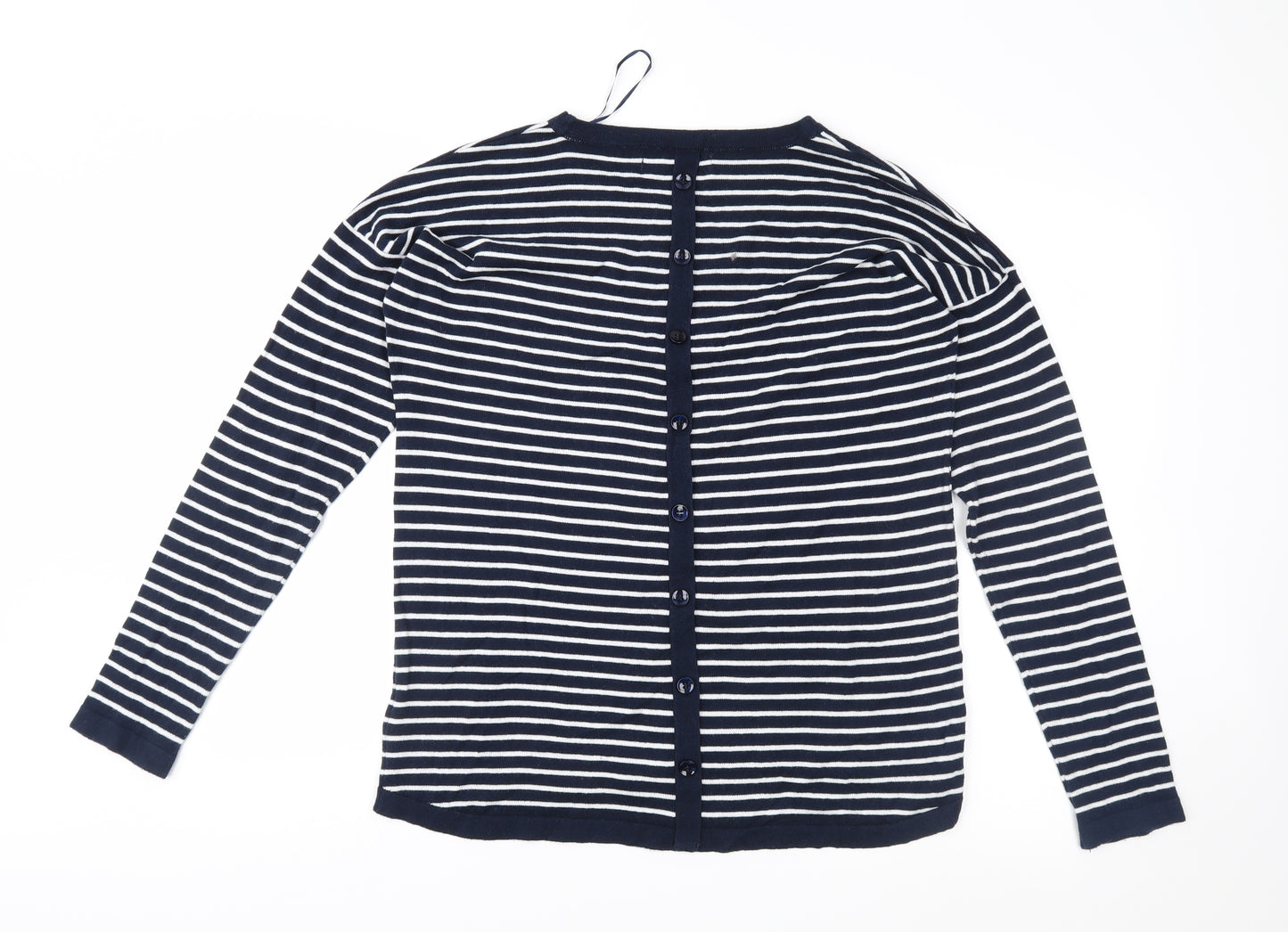 Paul Costelloe Womens Black Striped  Pullover Jumper Size L