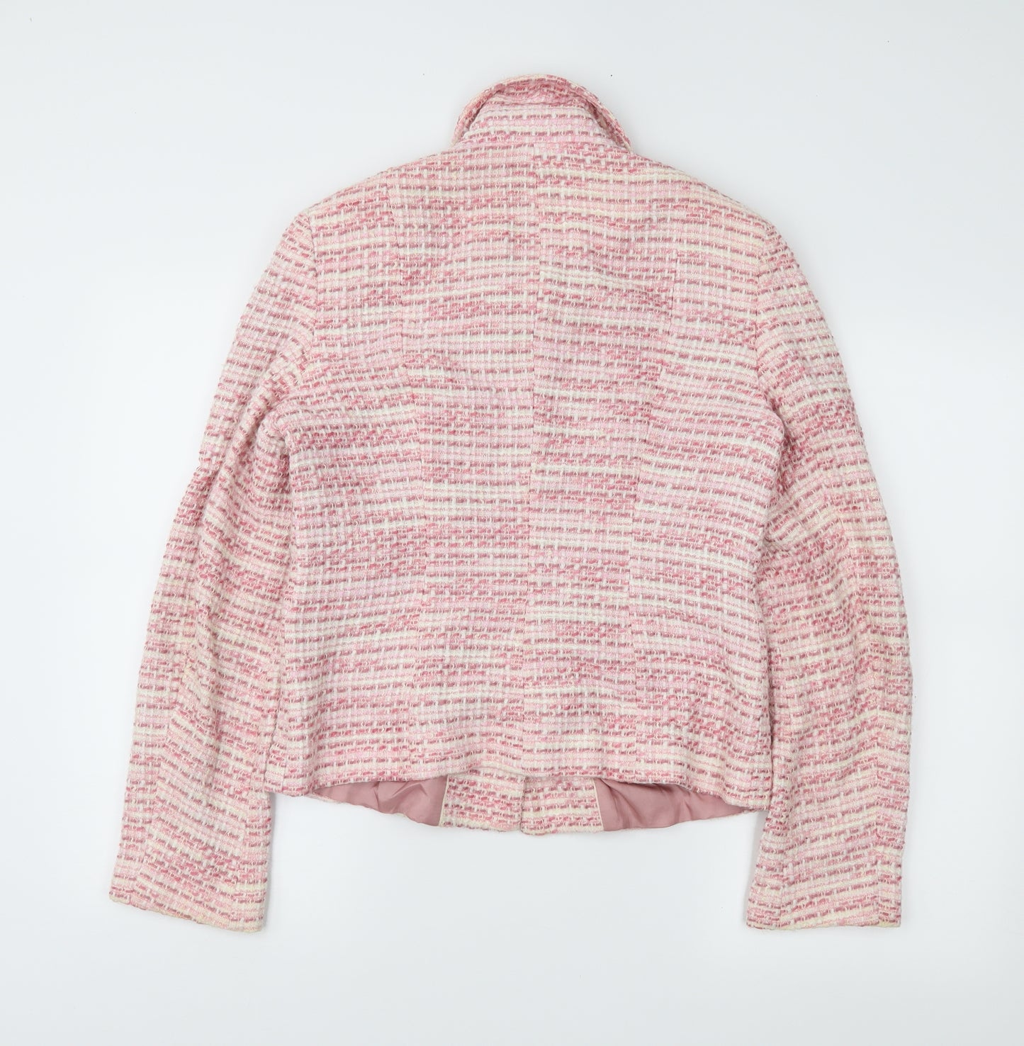 NEXT Womens Pink Striped  Jacket Blazer Size 12