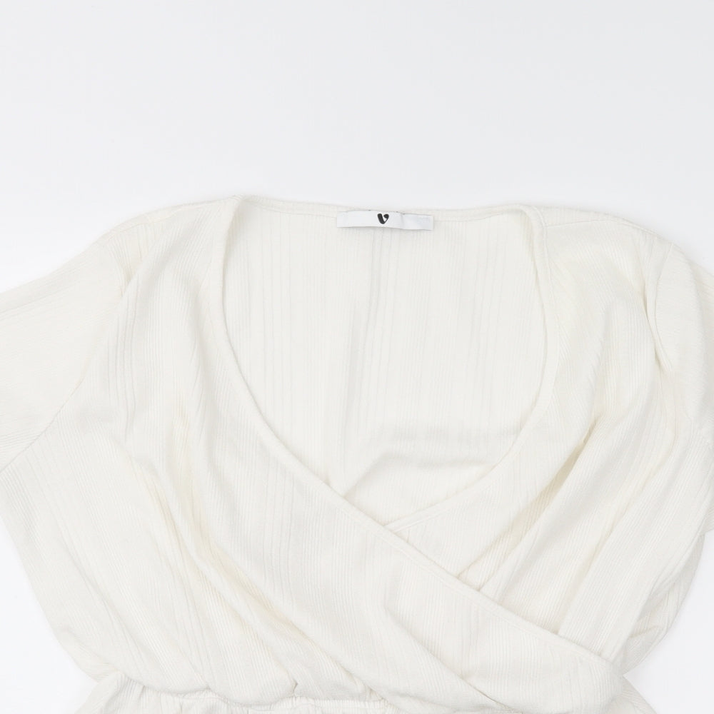 Very Womens Ivory   Wrap Blouse Size 14