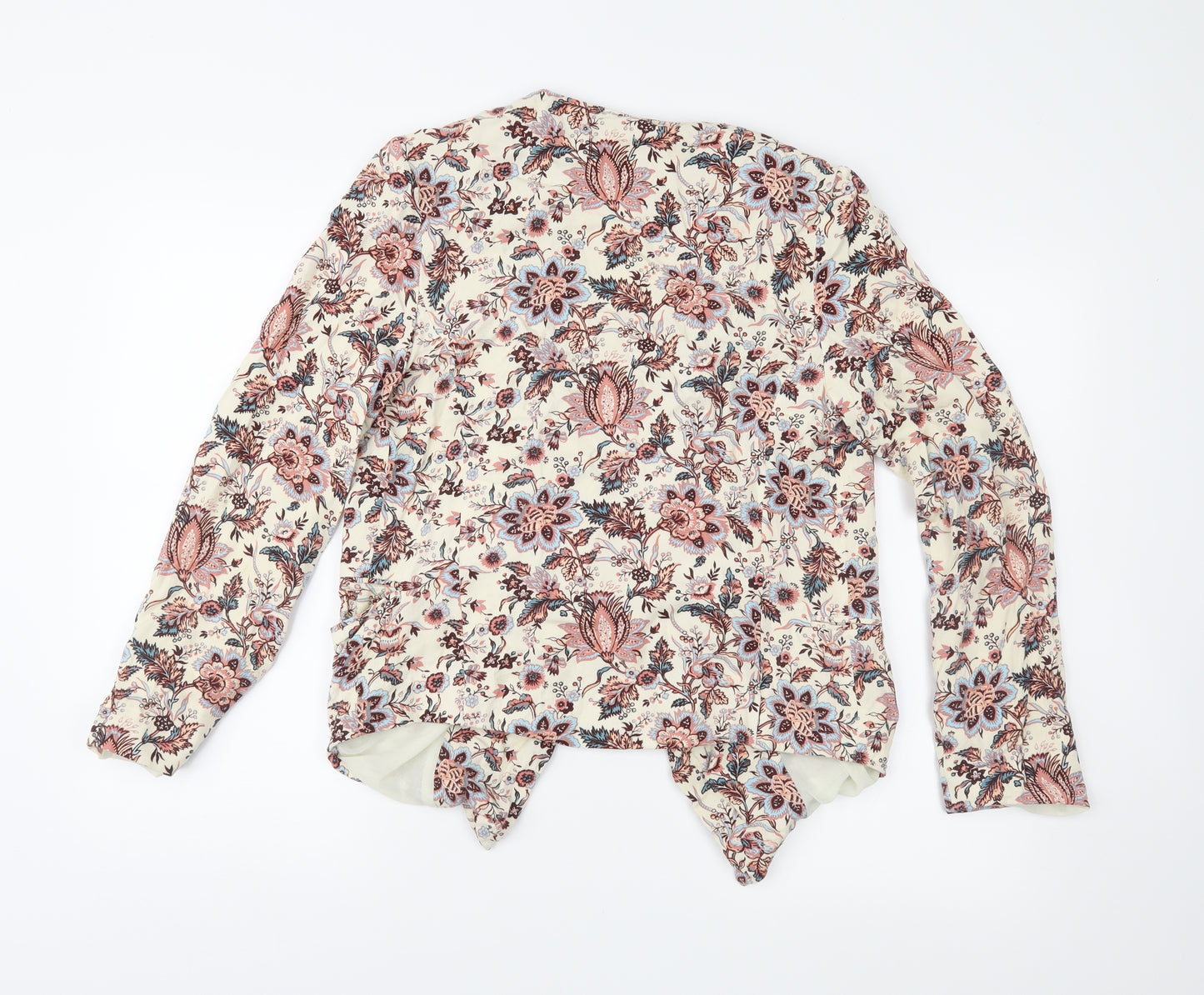 newlook Womens Beige Floral  Jacket Blazer Size 12