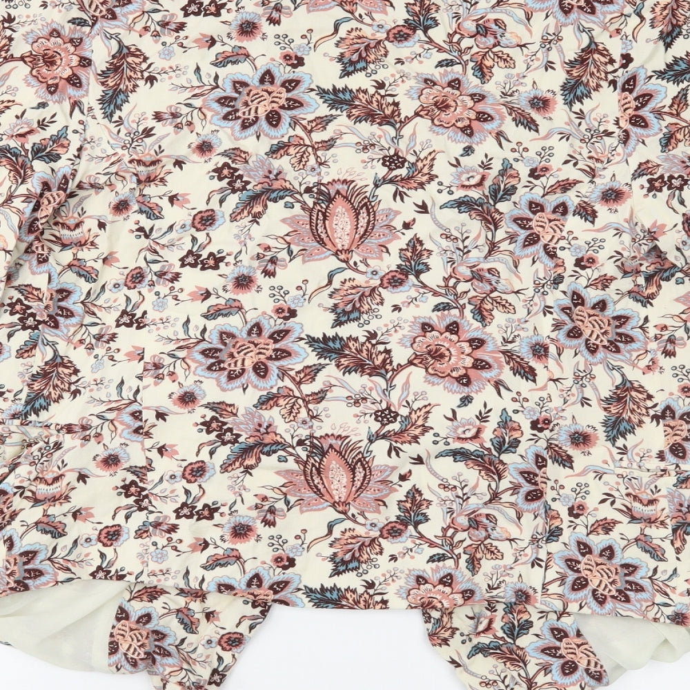 newlook Womens Beige Floral  Jacket Blazer Size 12