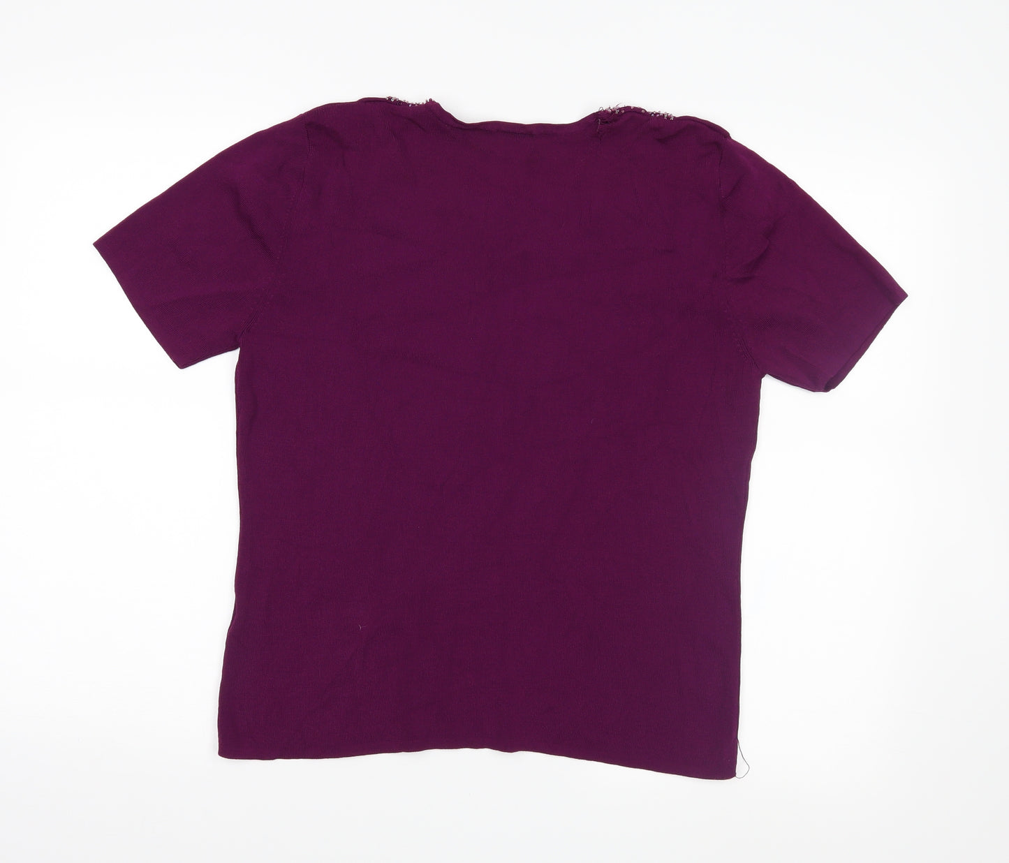 Roman Womens Purple   Basic T-Shirt Size M