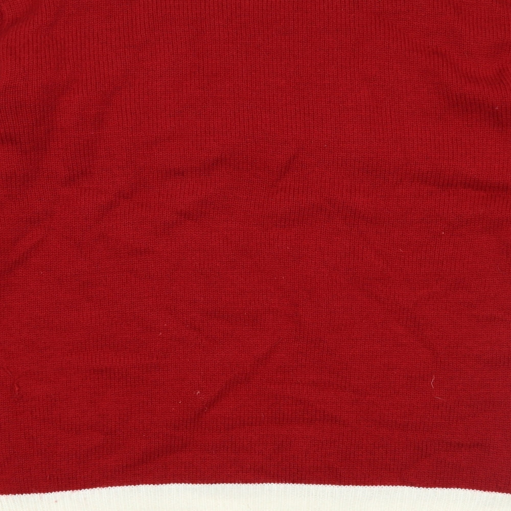Preworn Mens Red   Pullover Jumper Size M  - Christmas