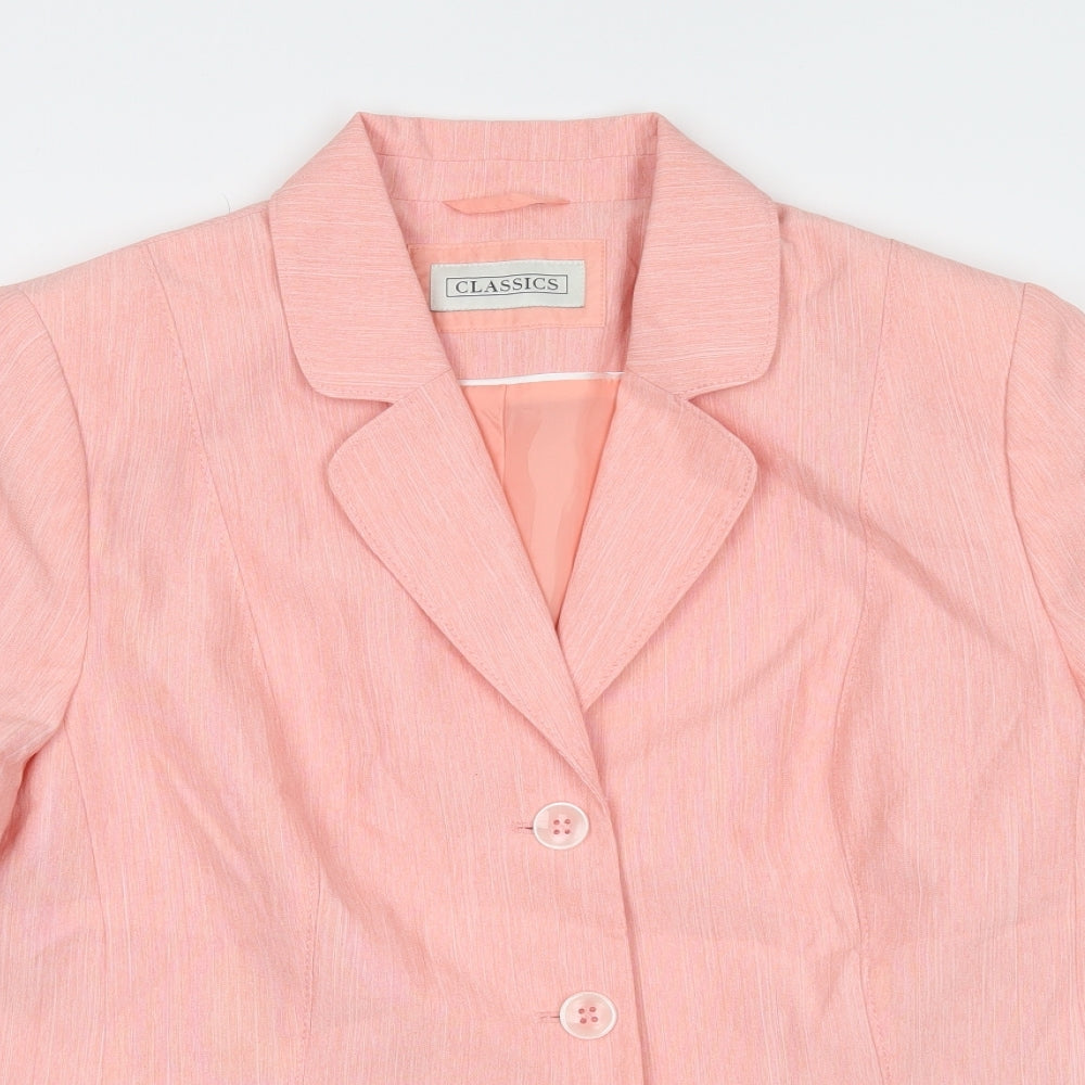 Classic Womens Pink   Jacket Blazer Size 18