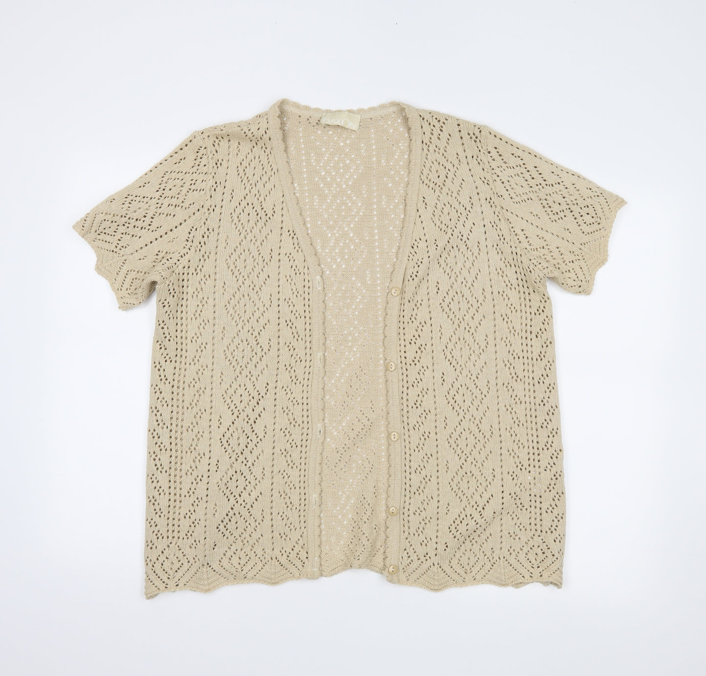 Daxon Womens Beige   Cardigan Jumper Size 14