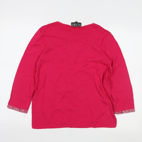 Casamia Womens Pink   Basic Blouse Size M