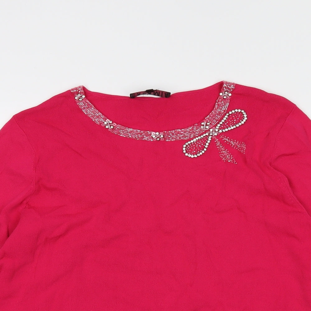 Casamia Womens Pink   Basic Blouse Size M