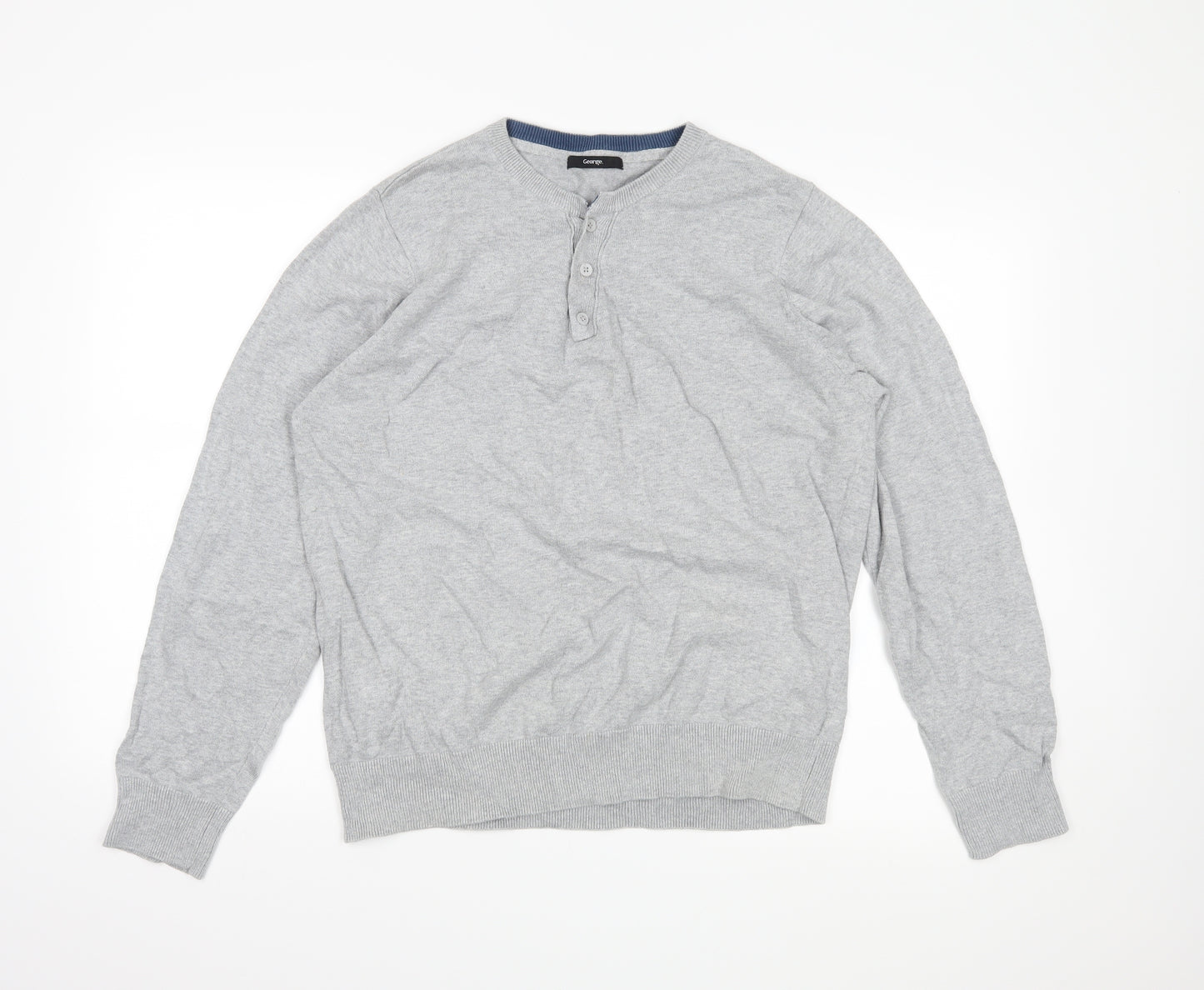 George Mens Grey   Pullover Jumper Size L