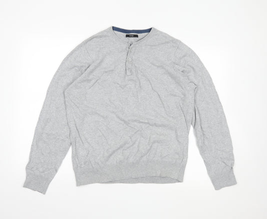Front view of George men’s grey jumper, size L