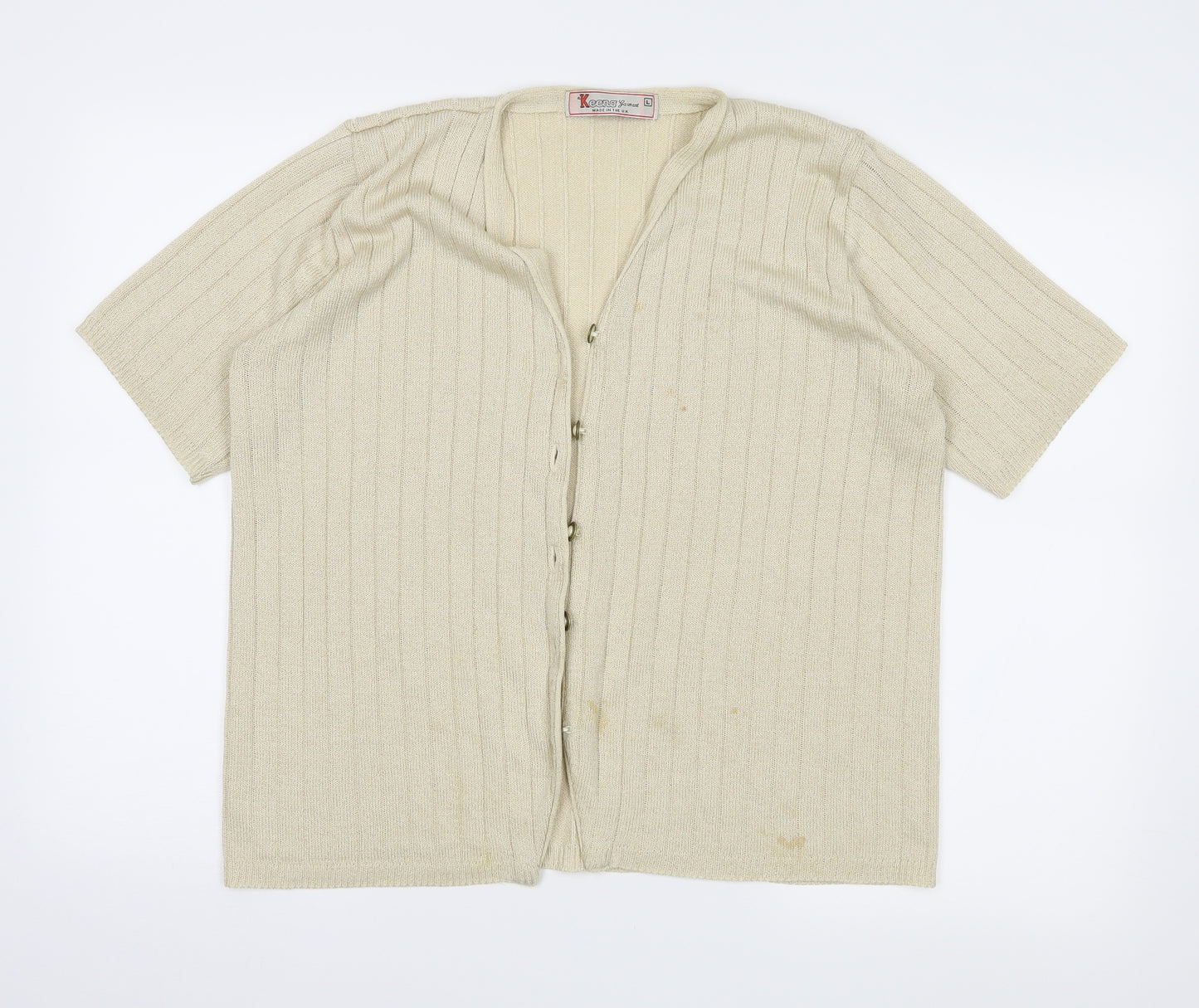 Keeno Womens Beige   Cardigan Jumper Size L