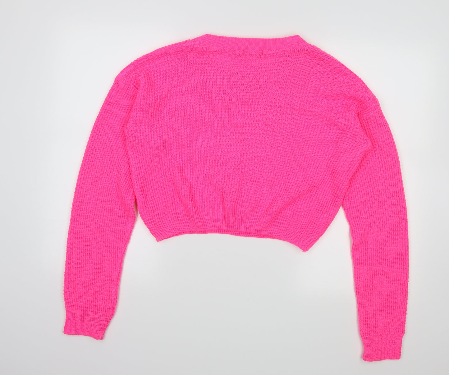 pretty little  Thing Womens Pink   Pullover Jumper Size M  - cropped