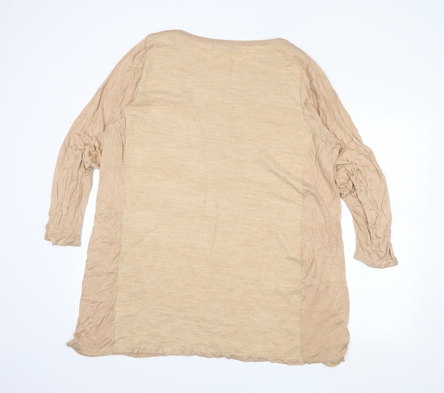 M&S Womens Beige   Basic Blouse Size 22